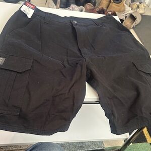 Wrangler Black Men's Cargo Shorts with Utility Pockets